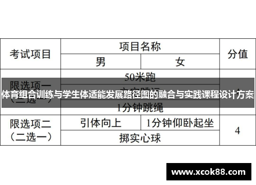 体育组合训练与学生体适能发展路径图的融合与实践课程设计方案